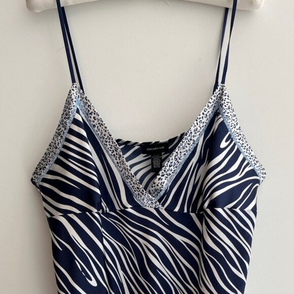 Jones New York Chemise Slip Zebra Cheetah Print Adjust Straps Bodycon Sleepwear - Picture 5 of 10